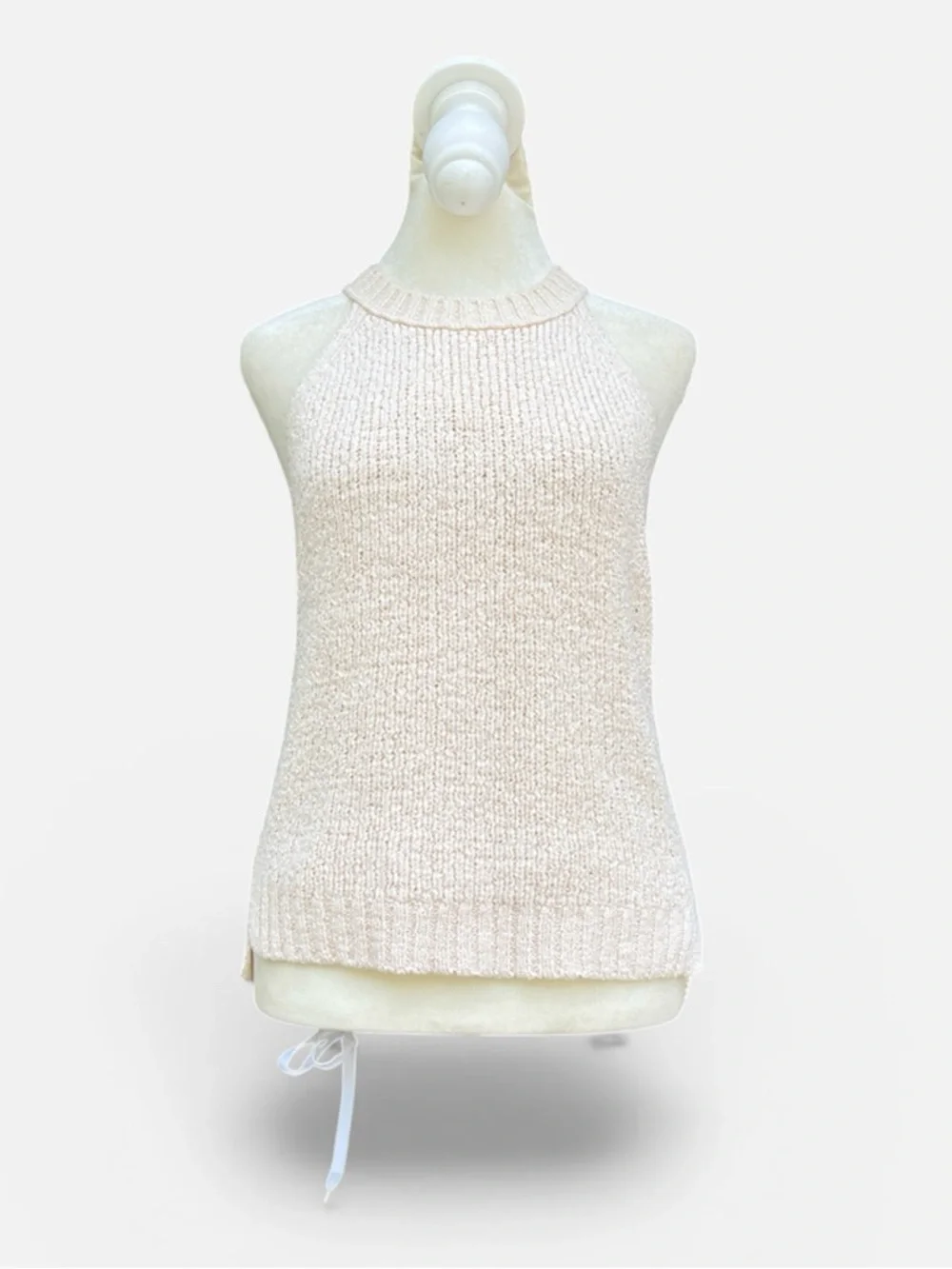 J. Crew Hi-Neck Sweater Tank in Antique White (Cream) Size Small - Picture 3 of 10